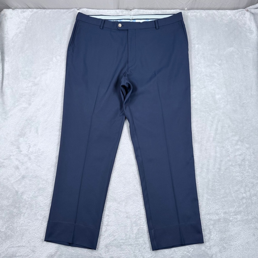 Peter Millar Durham High Drape Pants Mens 40x29.5 Navy Performance Golf Chino